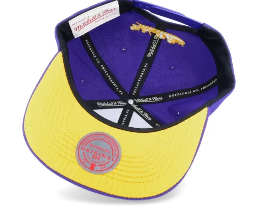 Snapback-Mitchell & Ness Los Angeles Lakers Front Face Purple Snapback -
