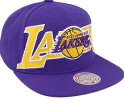 Snapback-Mitchell & Ness Los Angeles Lakers Full Frontal Purple Snapback -