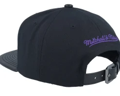 Snapback-Mitchell & Ness Los Angeles Lakers Hwc /Pu Leather Strapback - Black