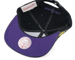 Snapback-Mitchell & Ness Los Angeles Lakers Hwc /Pu Leather Strapback - Black