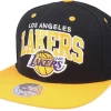 Clearance Mitchell & Ness Los Angeles Lakers Hwc Team Arch Black/Yellow Snapback -