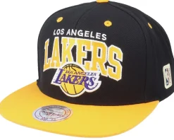 Clearance Mitchell & Ness Los Angeles Lakers Hwc Team Arch Black/Yellow Snapback -