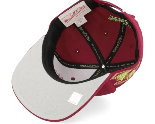 Best Mitchell & Ness Los Angeles Lakers Merlot Shine Maroon Snapback -