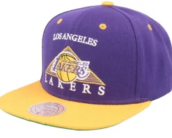 Snapback-Mitchell & Ness Los Angeles Lakers Monument Purple/Yellow Snapback -