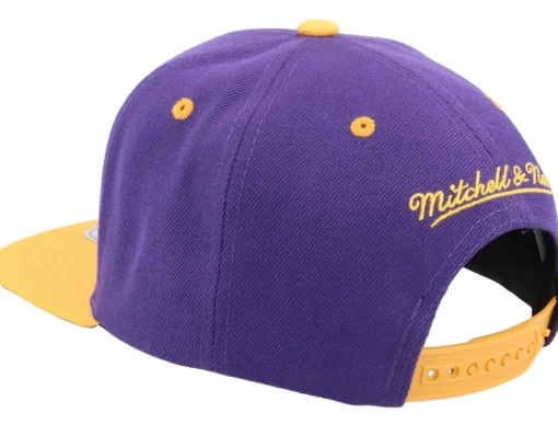Snapback-Mitchell & Ness Los Angeles Lakers Monument Purple/Yellow Snapback -