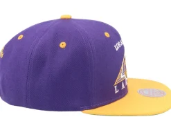 Snapback-Mitchell & Ness Los Angeles Lakers Monument Purple/Yellow Snapback -