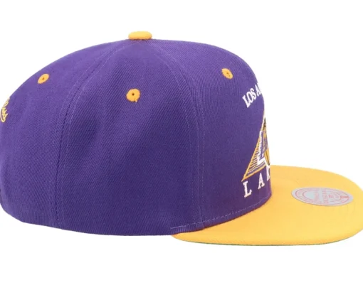Snapback-Mitchell & Ness Los Angeles Lakers Monument Purple/Yellow Snapback -