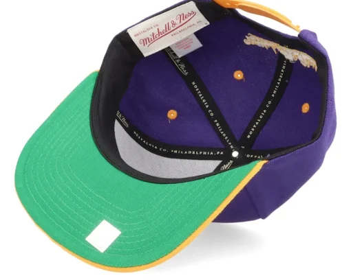 Snapback-Mitchell & Ness Los Angeles Lakers Monument Purple/Yellow Snapback -