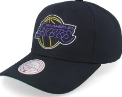 Adjustable-Mitchell & Ness Los Angeles Lakers Neon Logo Pro Adjustable - Black