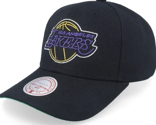 Adjustable-Mitchell & Ness Los Angeles Lakers Neon Logo Pro Adjustable - Black