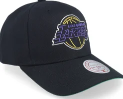 Adjustable-Mitchell & Ness Los Angeles Lakers Neon Logo Pro Adjustable - Black