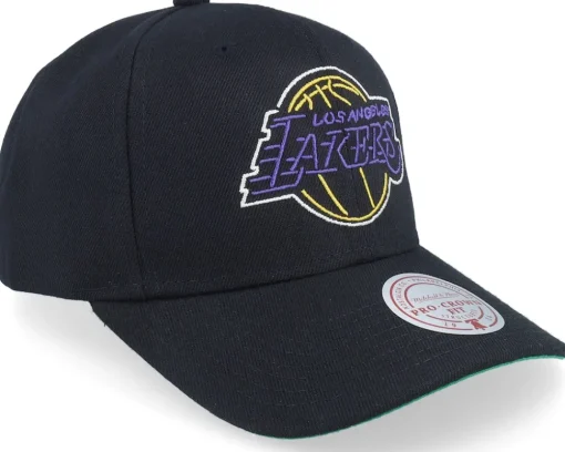 Adjustable-Mitchell & Ness Los Angeles Lakers Neon Logo Pro Adjustable - Black