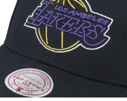 Adjustable-Mitchell & Ness Los Angeles Lakers Neon Logo Pro Adjustable - Black