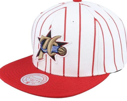 Snapback-Mitchell & Ness Los Angeles Lakers Retro Pinstripe /Purple Snapback - White