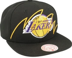 Best Mitchell & Ness Los Angeles Lakers Shark Bite Snapback - Black
