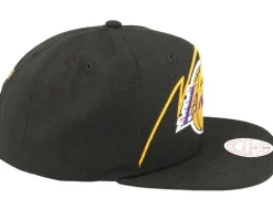 Best Mitchell & Ness Los Angeles Lakers Shark Bite Snapback - Black