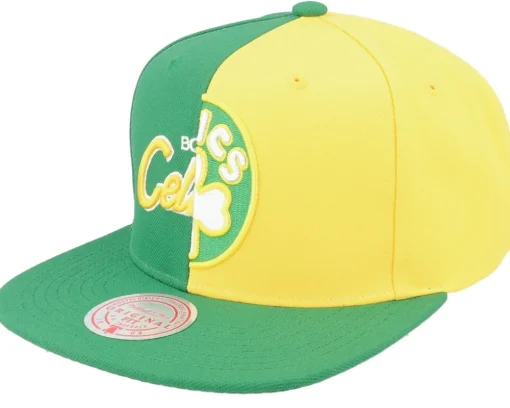 Best Mitchell & Ness Los Angeles Lakers Split Crown Snapback - Yellow