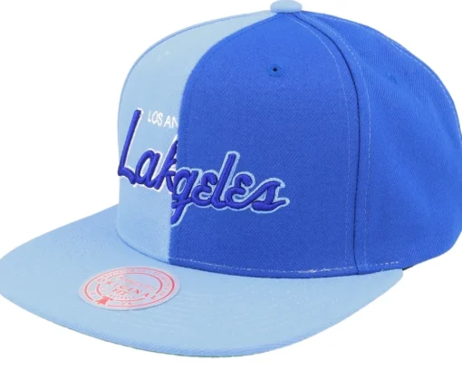 Best Mitchell & Ness Los Angeles Lakers Split Crown Snapback - Yellow