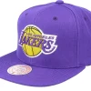 Snapback-Mitchell & Ness Los Angeles Lakers Team Ground 2.0 Purple Snapback -
