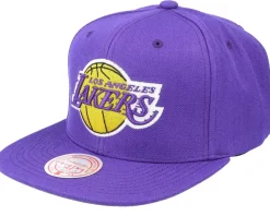 Snapback-Mitchell & Ness Los Angeles Lakers Team Ground 2.0 Purple Snapback -