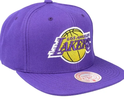 Snapback-Mitchell & Ness Los Angeles Lakers Team Ground 2.0 Purple Snapback -