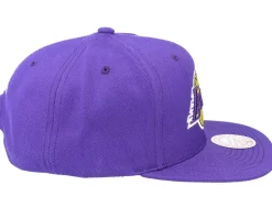 Snapback-Mitchell & Ness Los Angeles Lakers Team Ground 2.0 Purple Snapback -