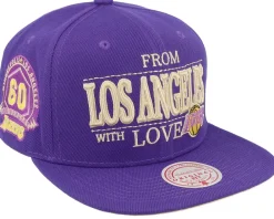 Snapback-Mitchell & Ness Los Angeles Lakers With Love Hwc Snapback - Purple