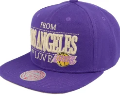 Snapback-Mitchell & Ness Los Angeles Lakers With Love Hwc Snapback - Purple