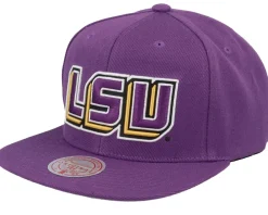 Snapback-Mitchell & Ness Louisiana State Tigers Core Side Snapback - Purple