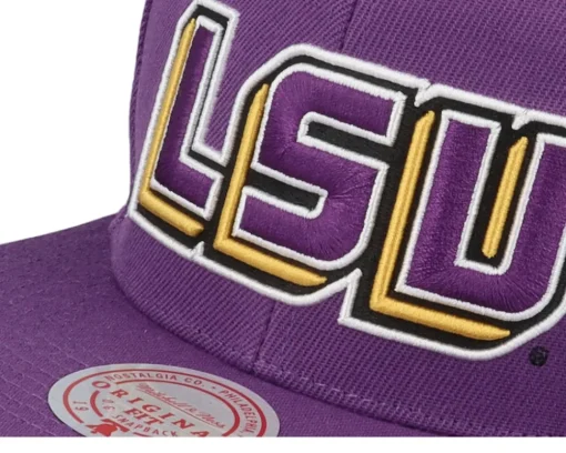 Snapback-Mitchell & Ness Louisiana State Tigers Core Side Snapback - Purple