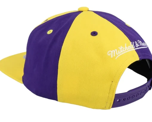 Snapback-Mitchell & Ness Louisiana State Tigers Pinwheel Of Fortune /Purple Snapback - Yellow