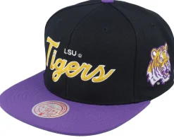 Snapback-Mitchell & Ness Louisiana State Tigers Team Script 2.0 Black Snapback -