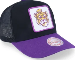 Trucker-Mitchell & Ness Louisiana State Tigers Truck It Black/Purple Trucker -
