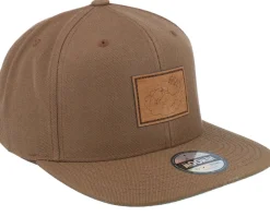 Snapback-Moomin Lovers Engraved Patch Tan Snapback - Brown