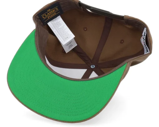 Snapback-Moomin Lovers Engraved Patch Tan Snapback - Brown