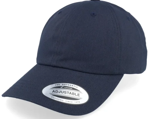 New Yupoong Low Profile Cotton Twill Dark Navy Dad Cap -