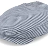 Flat Caps-CTH Ericson Lucas Candy Stripe Indigo Flat Cap -