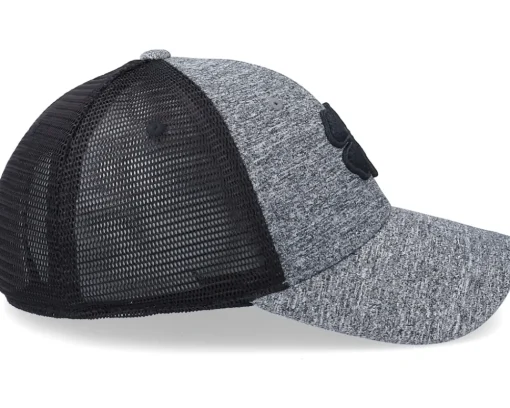 Hot Black Clover Lucky Heather Grey/black Mesh/black Trucker -