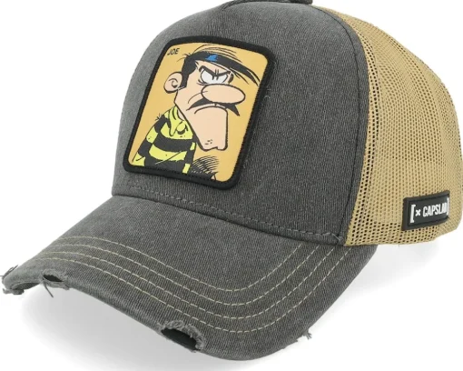 Clearance Capslab Lucky Luke Joe Brown/Grey A-Frame Trucker -