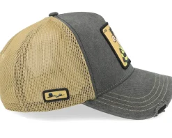 Clearance Capslab Lucky Luke Joe Brown/Grey A-Frame Trucker -