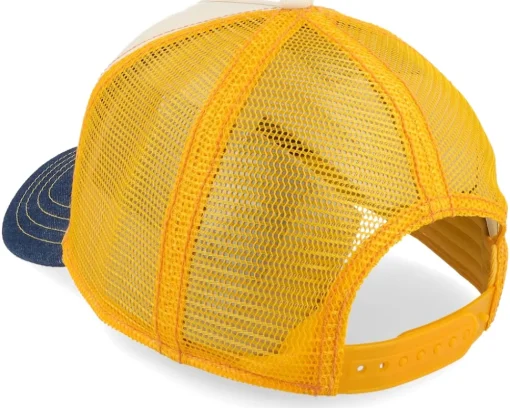 Trucker-Stetson Lucky Miners Off White/Denim Blue/Yellow A-Frame Trucker -