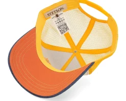 Trucker-Stetson Lucky Miners Off White/Denim Blue/Yellow A-Frame Trucker -