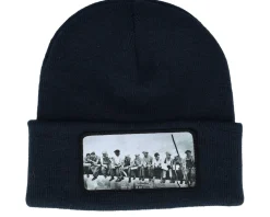 Cuff Beanies-Public Domain Lunch Atop A Skyscraper Beanie French Navy Cuff - Blue