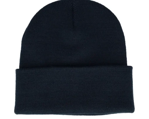 Cuff Beanies-Public Domain Lunch Atop A Skyscraper Beanie French Navy Cuff - Blue