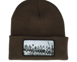 Cuff Beanies-Public Domain Lunch Atop A Skyscraper Beanie French Navy Cuff - Blue