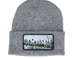 Cuff Beanies-Public Domain Lunch Atop A Skyscraper Beanie French Navy Cuff - Blue