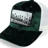 Trucker-Public Domain Lunch Atop A Skyscraper /Ivory Velvet - Green