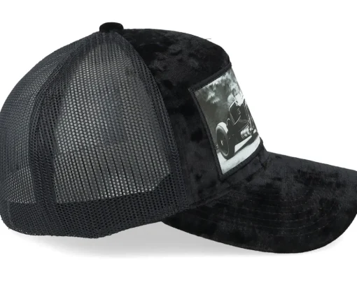 Clearance Calza Pennello Luxury Hot Rod Velvet A-frame Trucker - Black