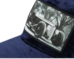 Trucker-Calza Pennello Luxury Hot Rod Velvet Navy A-frame Trucker - Blue