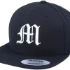 Snapback-Iconic M Letter 3D Black Snapback -